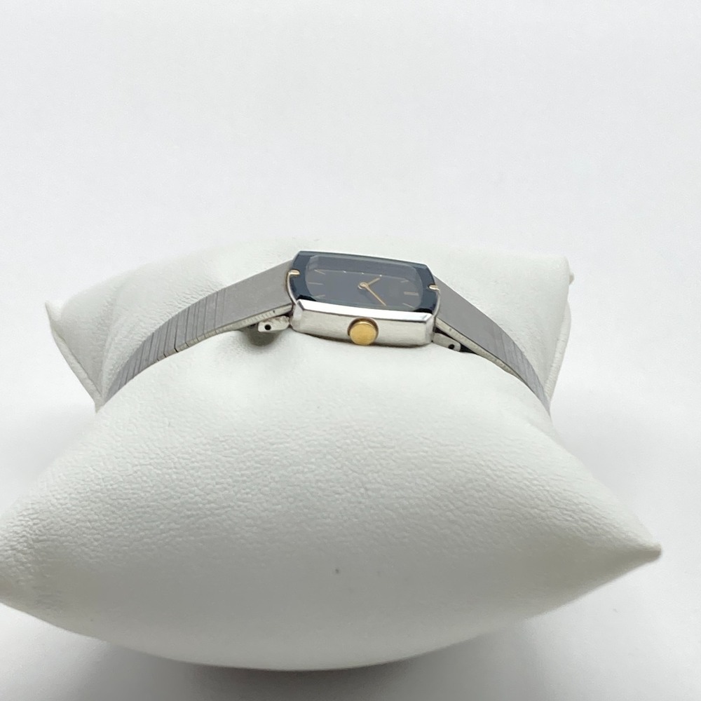 Vintage Seiko Women's Watch Tank 17mm Silver Tone 1400-8500 New Battery 6.25" - Picture 4 of 13